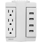 044476127175 Rca Swivel Wall Tap With Usb Ports