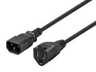 101303 Monoprice Power Adapter Cord Cable Black 844660013037