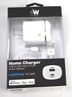 13109 Just Wireless Home Charger Ports Lightning Cable 705954131090