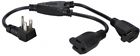 1j6423 Qvs Degree Flat Plug Outletsaver Ac Power Splitter 037229231410