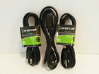 3 Grounded Power 18 61-205 Gauge Cords 6 Detachable Ft Long Enercell Black