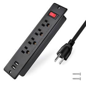 Pt-0046 4 Leaf Usb Power Strip Recessed Socket Mountable Outlet Extender Multiple Prot
