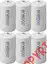 Bq-bs1e4sa 6-pack Eneloop Spacers Panasonic Newest D Size Spacer Battery Aa Cell Adapter Converter