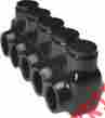 6019863 97535 Morris Products Single Entry Multi-cable Connector In Black With 5 Ports 2 0 14 601986975353