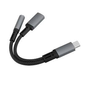 Ablegrid 757631649367 Aux To Usb C With Pd 60w Fast Charging Dongle Cable For Iphone 16/15 Pro Max