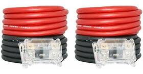 Absolute Usa 376125474621 2 Kit0-50 Gauge 50 Feet 25ft Red And 25 Black Amplifier Install