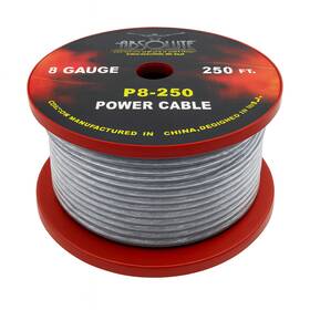 P8250sv Absolute Usa 811234019795 8ga 250ft Silver Power Ground Wire Car Audio Amplifier Marine