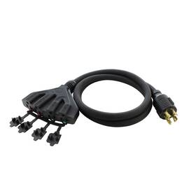 L14-30 Ac Works 819145024099 30amp 4-prong Locking Generar Distribution Cord 5ft