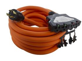 L14-30 Ac Works 819145025591 30amp 4-prong Locking Generaor Disribuion Cord 25ft
