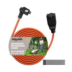 Zj-2z Adoreen 90 Degree 2 Prong Polarized Outdoor Power Extension Cord 30 Ft Ang... Fast Ship