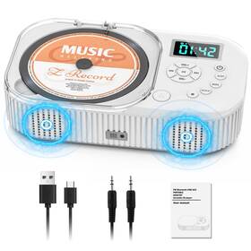 Cd318 Afu 2000mah Cd Player Portable With Bluetooth Boombox For Home/car W