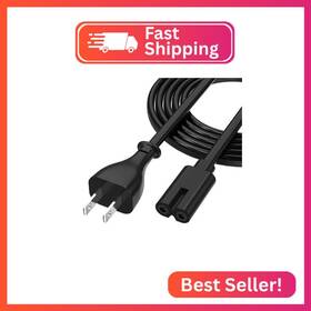 Agvee Bucz8-bk06 6.6ft Tv Power Cord Concise I-shaped Iec C7 Ul Listed 2-prong Ac Ca