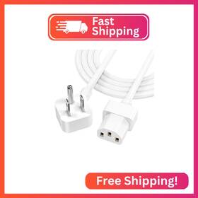 Agvee Bus3-wt02 6.6ft Tv Power Cord 90 Degree Angled L-shaped Etl Listed 18awg 3-prong Ac