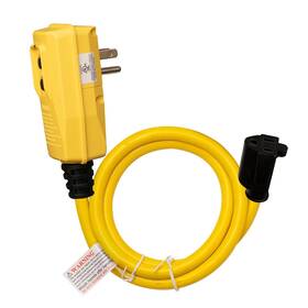 Aida 842646100863 3ft Auto Reset 12/3 Gauge Sjtw Heavy Duty Gfci Extension Cord With 3 Pro