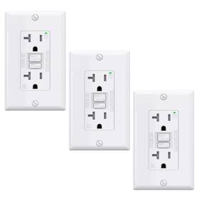 G19202-wh3 Aida Gfci Outlets 20 Amp Self-test Electrical Outlet Gfi Tamper-resistant R