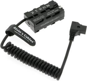 2f550dtth Alvins Cables Alvin S D-tap To Dual-sided Np-f Double-sided Charging Coiled Cable