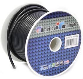 Atp-w12-100bk American Terminal Atpw12-100bk 12 Gauge 100 Feet Wire Black Power Ground Primary