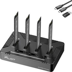 X004lob4dt Amzpilot 4 Bays M.2 Nvme Duplicator Offline Cloner Usb Type C To Ssd Docking