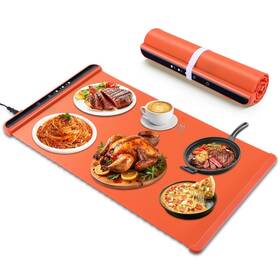 At801-eu Anbeistee Electric Warming Tray With Adjustable Temperature Foldable Design And Fast Hea