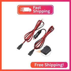 An-dc55 Anina 2 Pack Cb Radio Power Cord 12v 3-pin Plug Fused Replacement Cable