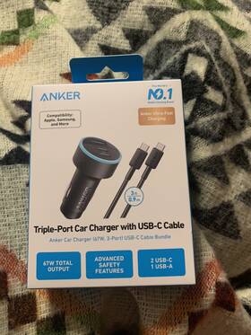 B2736h11-1 Anker - 335 67w Car Charger Bundle Black