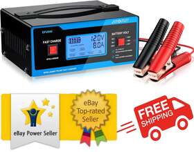 Aut01 Auttginn Car Battery Charger And Maintainer With Cable Clamps 6/8/12/14/16/24v 8 Volt