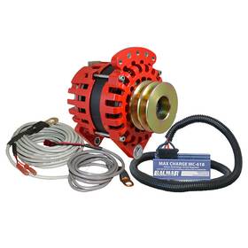 Balmar 676205500968 Alternator 3.15 Inch Dual Foot Saddle V Pulley Regulator And Temp Sen