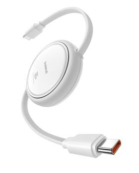 Baseus P10364500211-00 Usb C To Cable 100w Retractable 5a Fast 3.3ft White