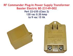 22-035 Bassler Electric Oem Rf Commander Security System Ac Transformer 9.0v 15 Va