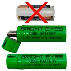 Be-usb3.7v-1-grn-2 Bright Eyes Aaa Battery Holder Replacement Rechargeable Flashlight 700153882729