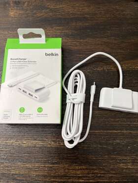 Buz001tt2mwhb7 Belkin 4-port Usb Power Extender For Apple Samsung Google. White Used