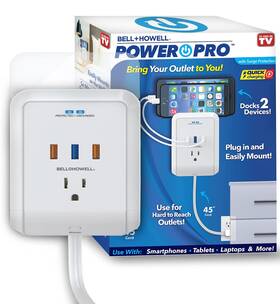 7781 Bell Howell Power Pro Outlet Extender With 45 Inch Cord Easy-install Strip E