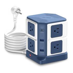 Bestek 975452376819 Pd 65w Usb Power Strip Tower Surge Protector Desktop Charging Station