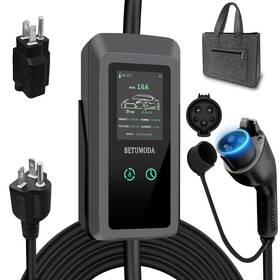 Mrs-aa2-07032 Betumoda Portable Level 1 And 2 Ev Charger 16amp 25ft Cable 110v-240v Nema 5-15 6-