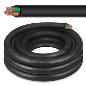 Bghdas 788692417282 25 Ft 6/4 Awg Cooper Soow Cable 600 V 50 Amp - Black Portable Power Cord 6