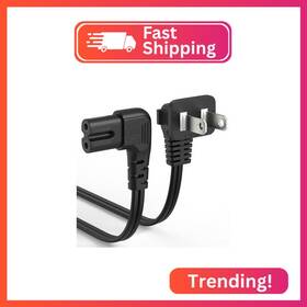 Ej-307 Bicmice Tv Power Cord 12ft For Samsung Lg Sony Insignia Tcl Roku Sharp Toshiba 2 Prong 7