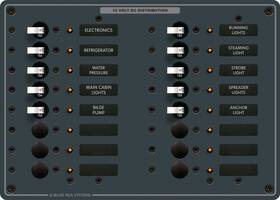 8377b-bss Blue Sea Systems 8377 - Panel Dc 16 Position 1ea