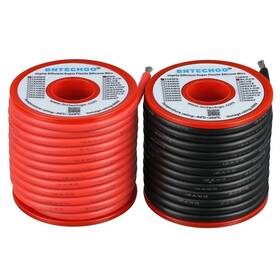 Sw12g68008f25c2 Bntechgo 12 Gauge Silicone Wire Spool Red And Black Each 25ft Flexible Awg