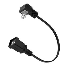 Bolaazul 731630925561 Short Extension Power Cord 2 Prong 1ft/0.3m 90 Degree Usa Bla
