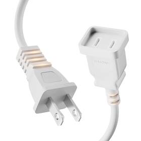 Cq-2puspetw-03-fba Bolaazul White Power Extension Cord 2 Prong 1ft Us Ac Two Extens
