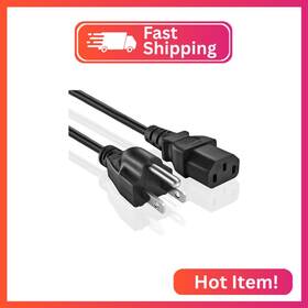 3prog Brendaz Universal Ac Power Cord - 10ft. 3 Prong Pc Cable Replacement For Computer