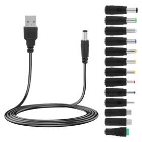 1092692 Btfo 13pcs Dc Adapter Plugs Interchangeable Plug Connector Charger Black