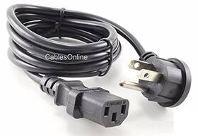 Pc-306l Cablesonline.com Atlantic Computertech 6ft Flat Plug Ac Power Cord Right-angle Nema 5-15p To Iec