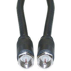 Cablewholesale 10x4-01125 F-pin Rg6 Coaxial Cable Black Male Ul Rated