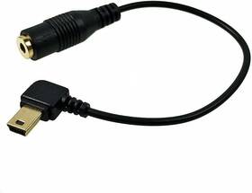 Cam Design 700814681302 3.5mm Female To Male 5-pin Mini Usb Microphone Adapter Audio Transfer Black