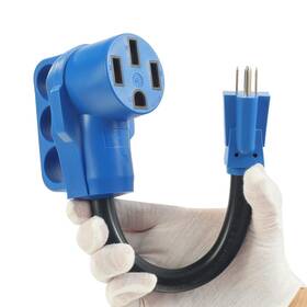 30a-to-50a-adaptor-locking Campelify 50 Amp To 110 Volt Rv Plug Adapter Power Cord 12-inch Nema 5-15p 14-50r 15