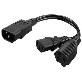 5-15r Cardalltry 747165194723 Splitter Power Cord Iec 320 C14 To C13 Nema For Computer Pla