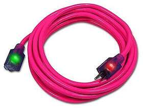 250584 Century Wire & Cable And 15 Ft. 14 By 3 Pink Pro Glo Extension Cord