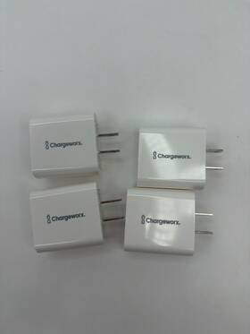 Cha-cx2605wh Chargeworx Lot Of 4 - Dual Usb And Usb-c Wall Charger White