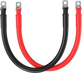 Chifrog 759357520081 2awg Pure Copper Battery Cables With 5/16 Inch Lugs Red And Black 1ft 2-pack Fo